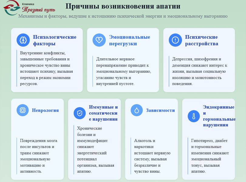 Инфографика - причины апатии